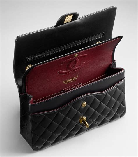 chanel handbag with black interior